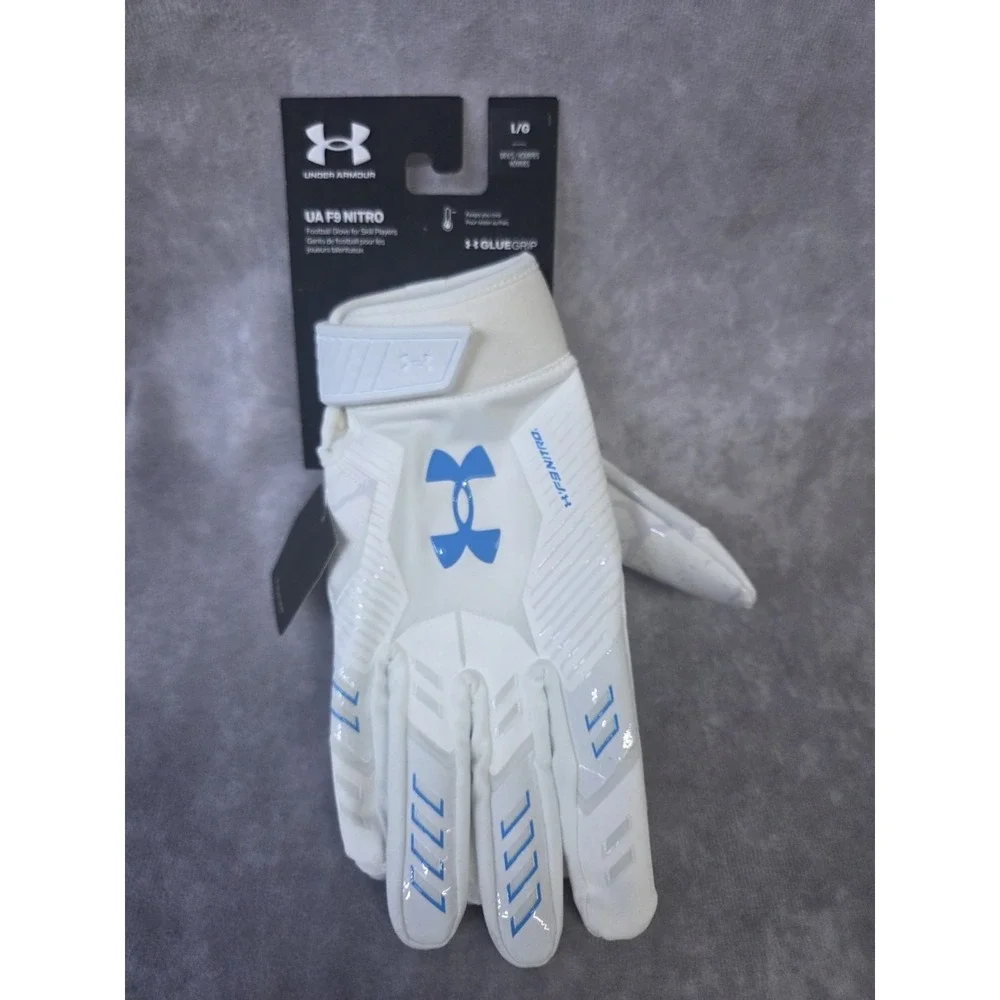 UNDER ARMOUR ' F9 NITRO FOOTBALL GLOVES‎ ' GLUEGRIP ' Large ' LIMITED EDITION